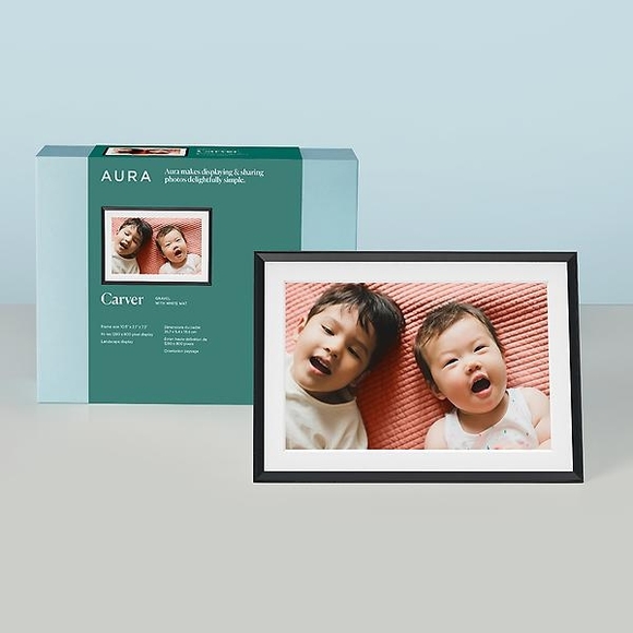 Aura Carver Digital Photo Frame - Blue - Picture 2 of 9